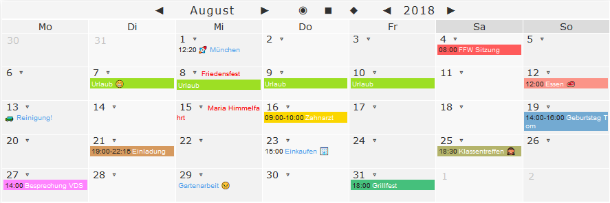Event-Kalender