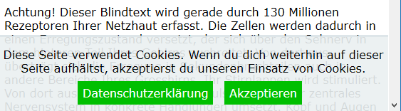 Datenschutz-Hinweis über Cookies dauerhaft ausblenden