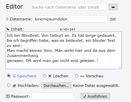 Text-Dateien über PHP laden und bearbeiten