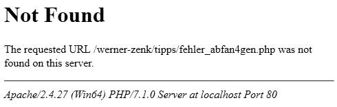 Fehler 404 mit .htaccess abfangen